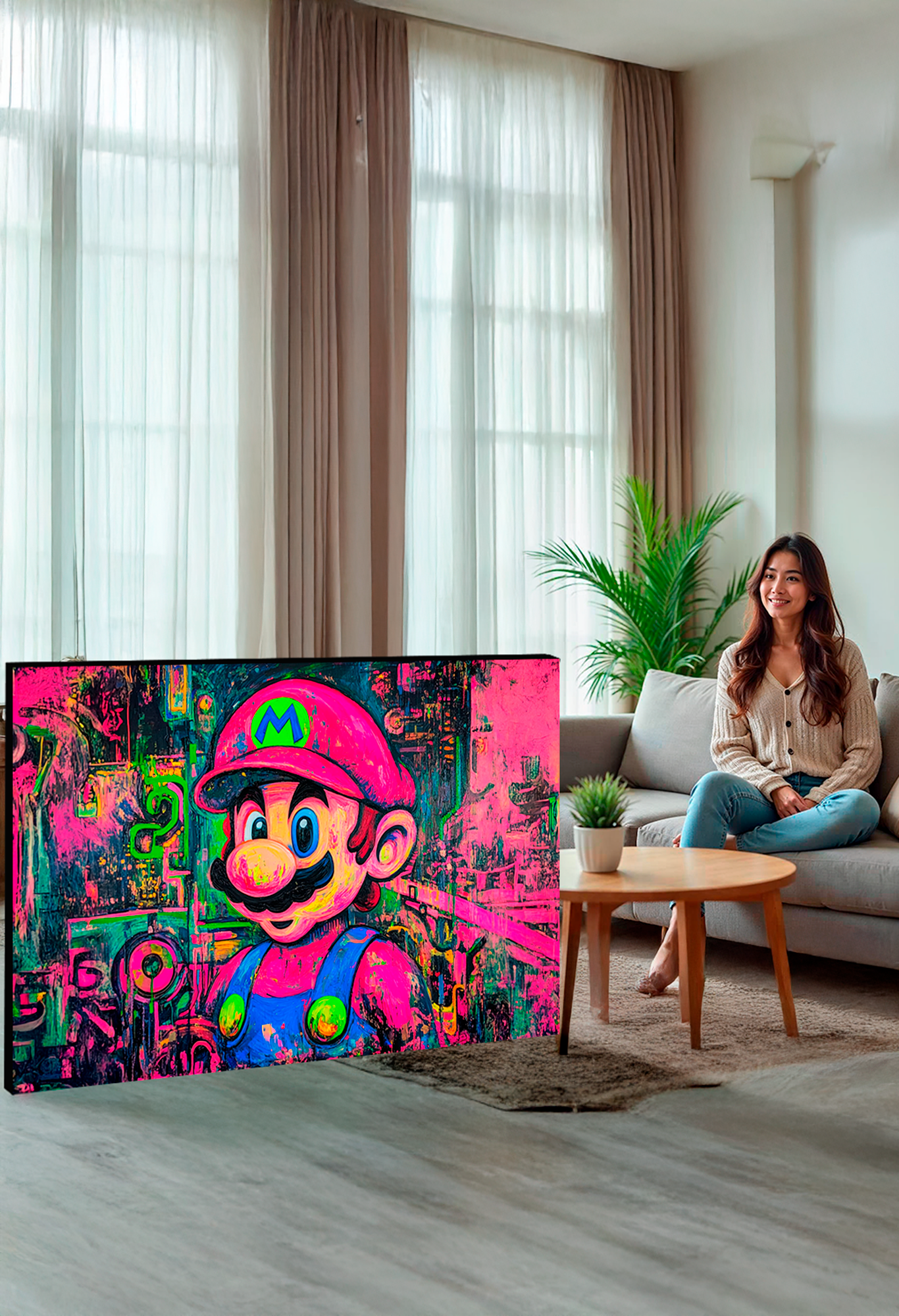 Bild malen lassen Super Mario