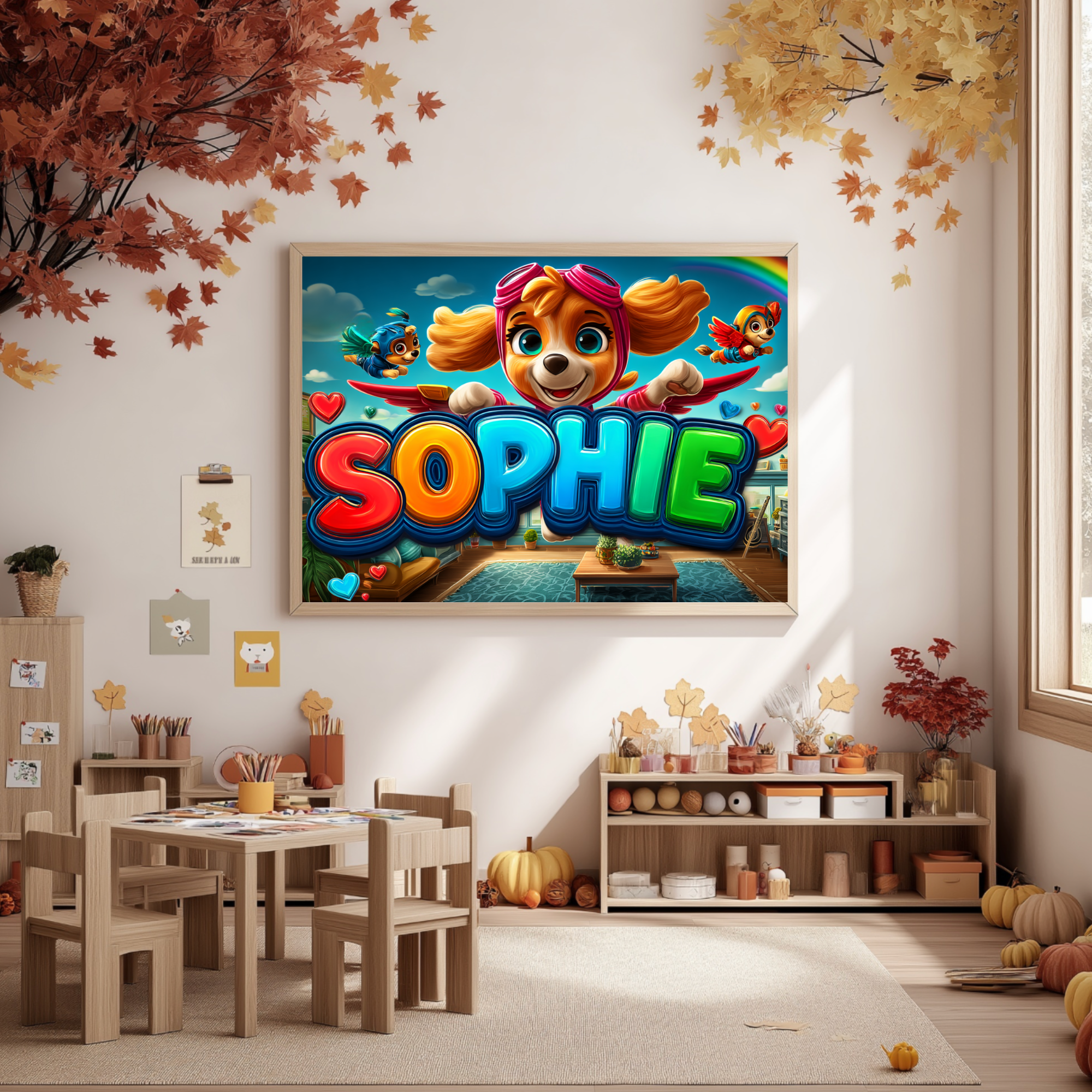 Kunst für Kinds | Bild mit Name im Graffitistyle