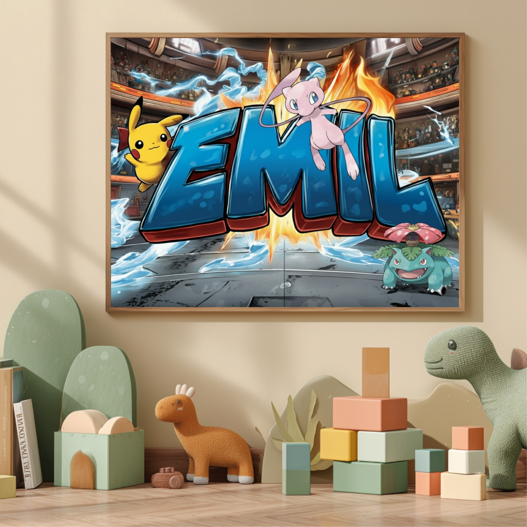 Kunst für Kinds | Bild mit Name im Graffitistyle