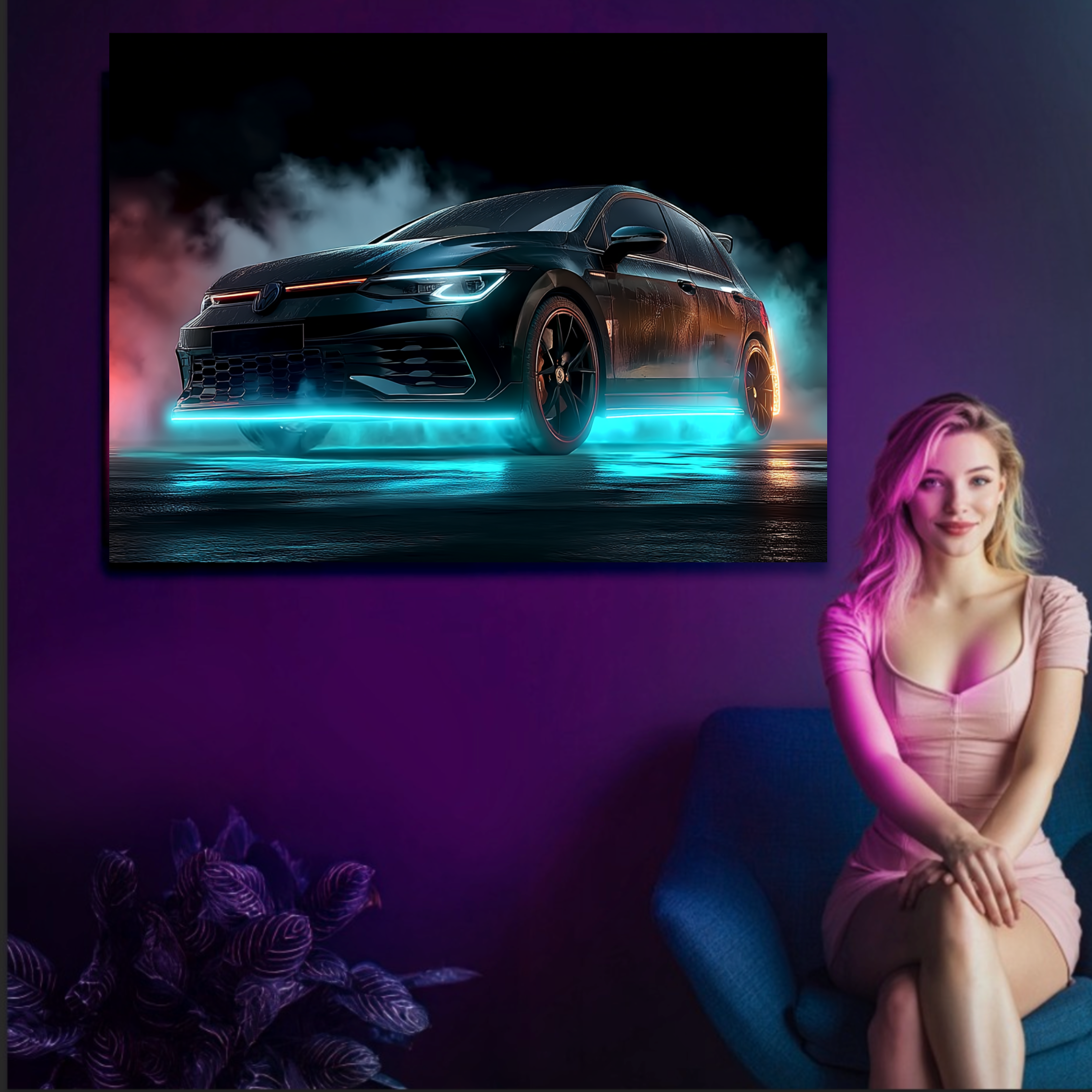 LED-Personalisierte Auto-Leinwand