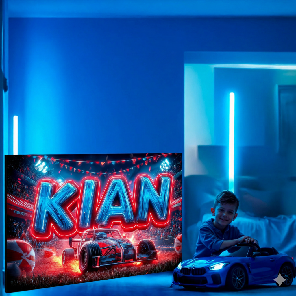 Kunst für Kinds | Bild mit Name im Graffitistyle