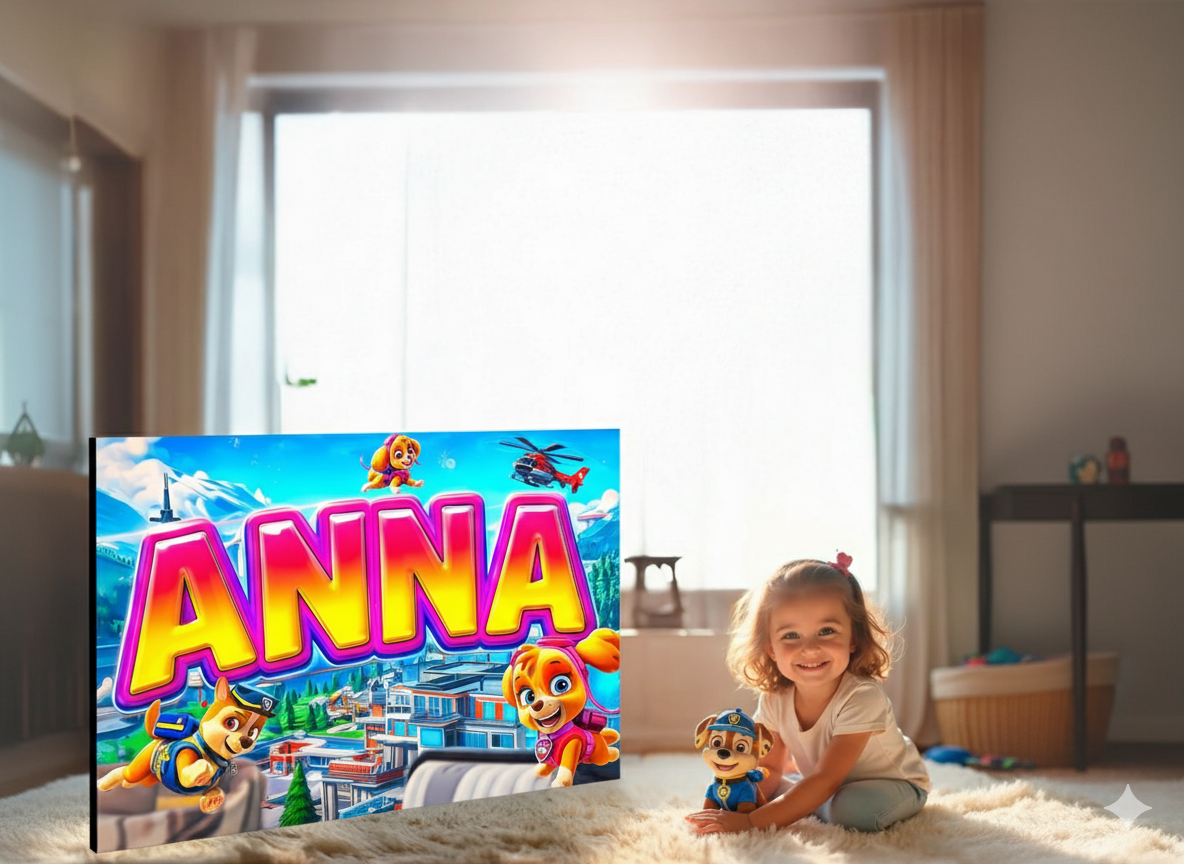 Kunst für Kinds | Bild mit Name im Graffitistyle