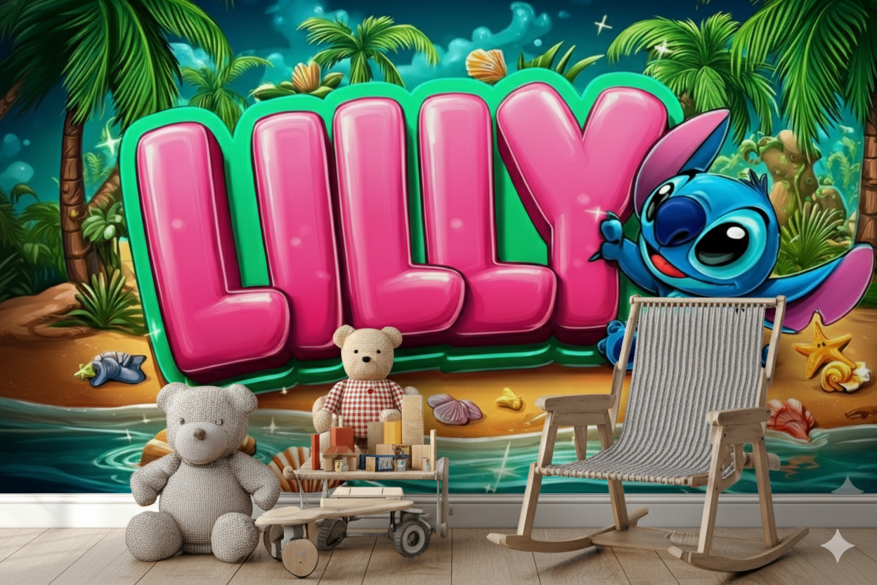 Graffiti Tapete-Kinderzimmer