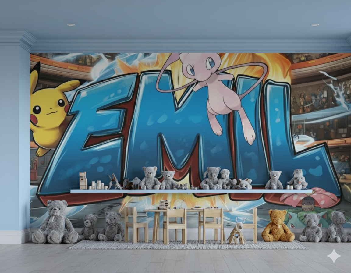 Graffiti Tapete-Kinderzimmer