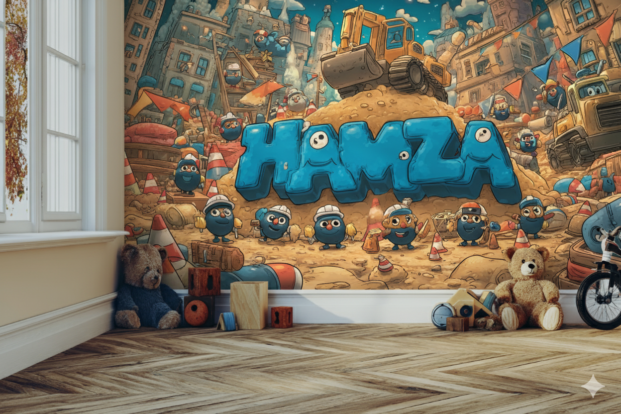 Graffiti Tapete-Kinderzimmer