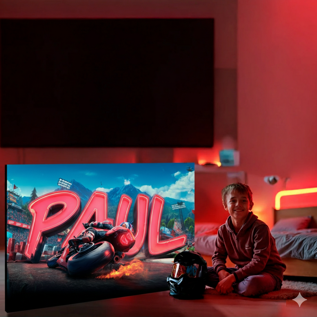 Kunst für Kinds | Bild mit Name im Graffitistyle