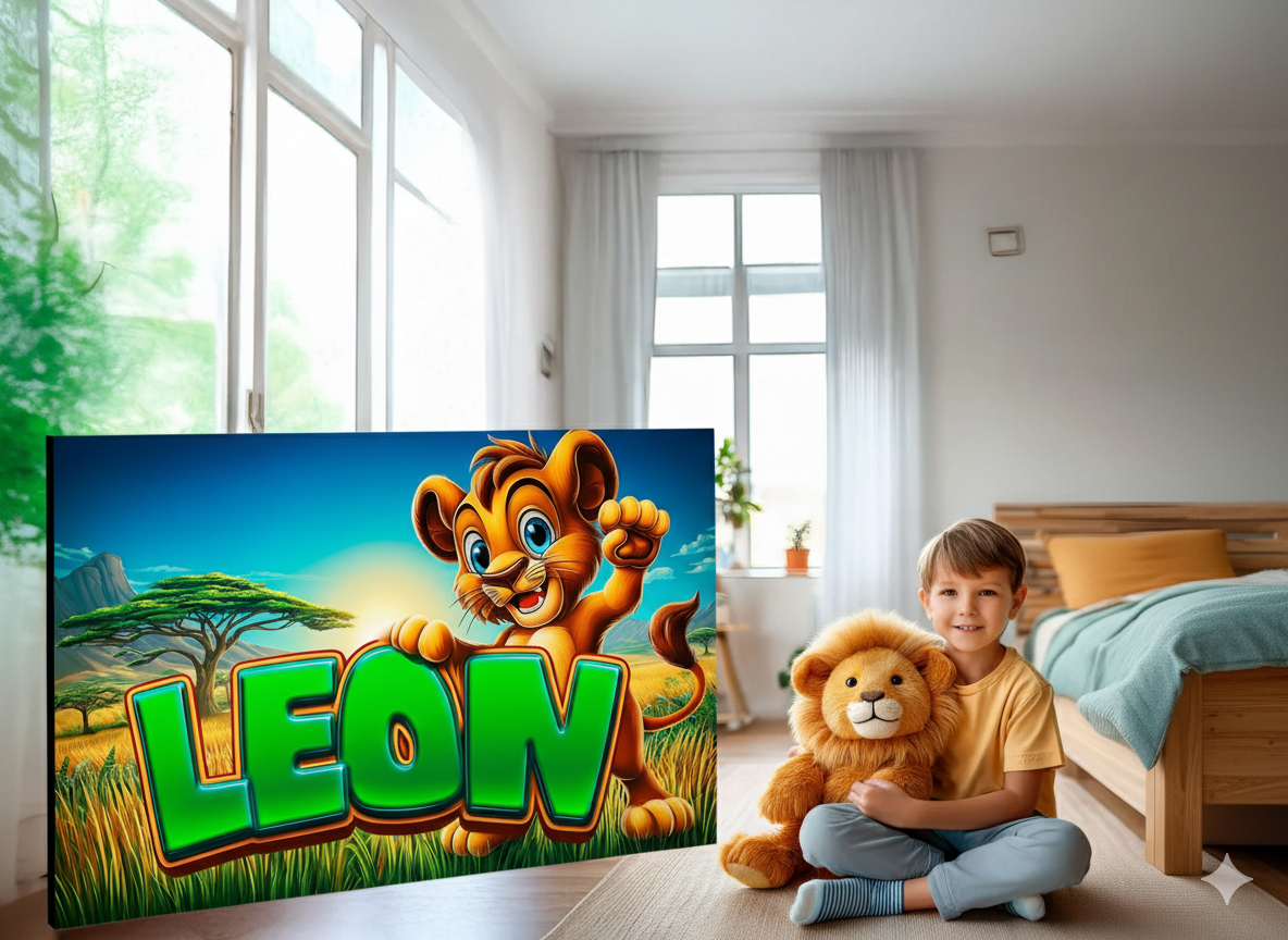 Kunst für Kinds | Bild mit Name im Graffitistyle