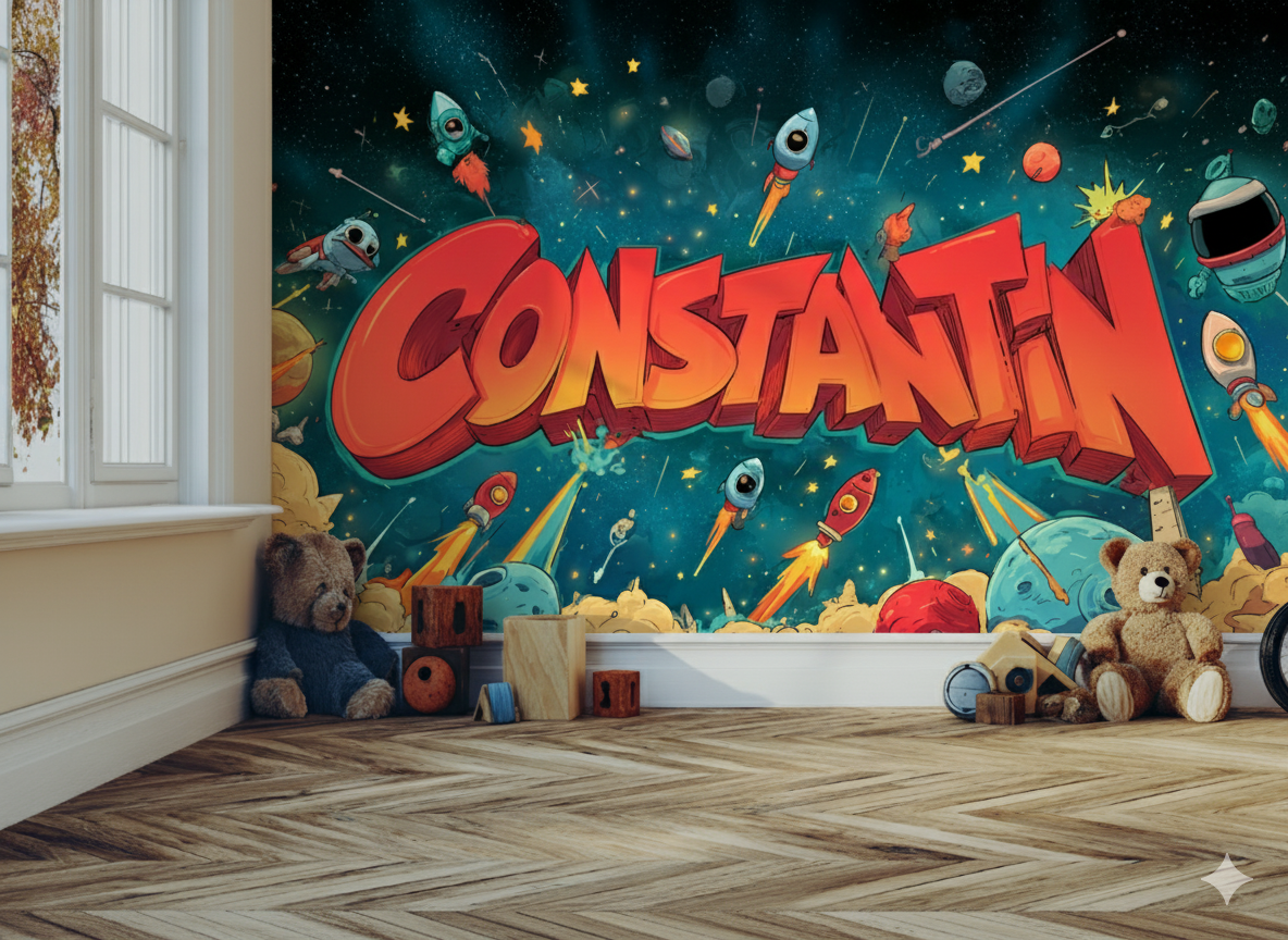 Graffiti Tapete-Kinderzimmer