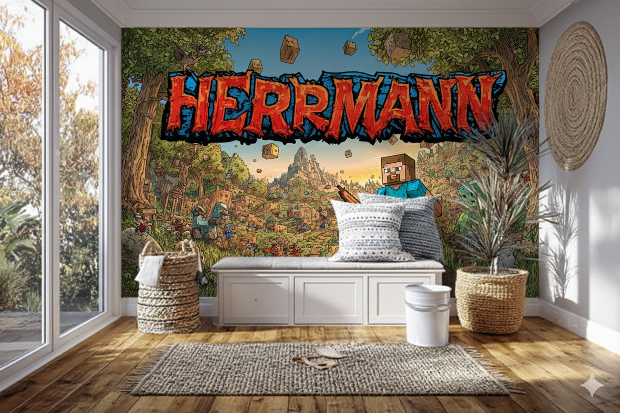 Graffiti Tapete-Kinderzimmer