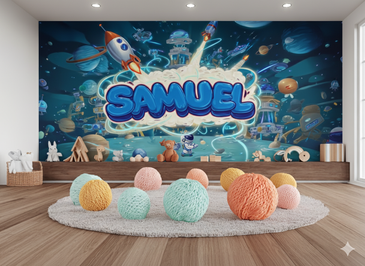 Graffiti Tapete-Kinderzimmer