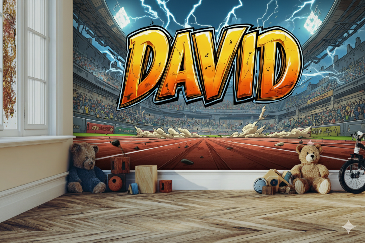 Graffiti Tapete-Kinderzimmer