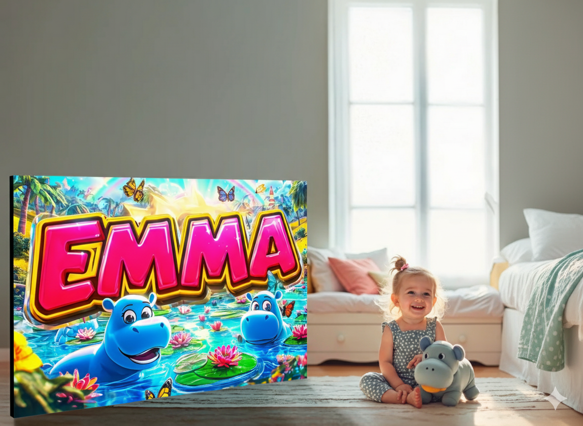 Kunst für Kinds | Bild mit Name im Graffitistyle