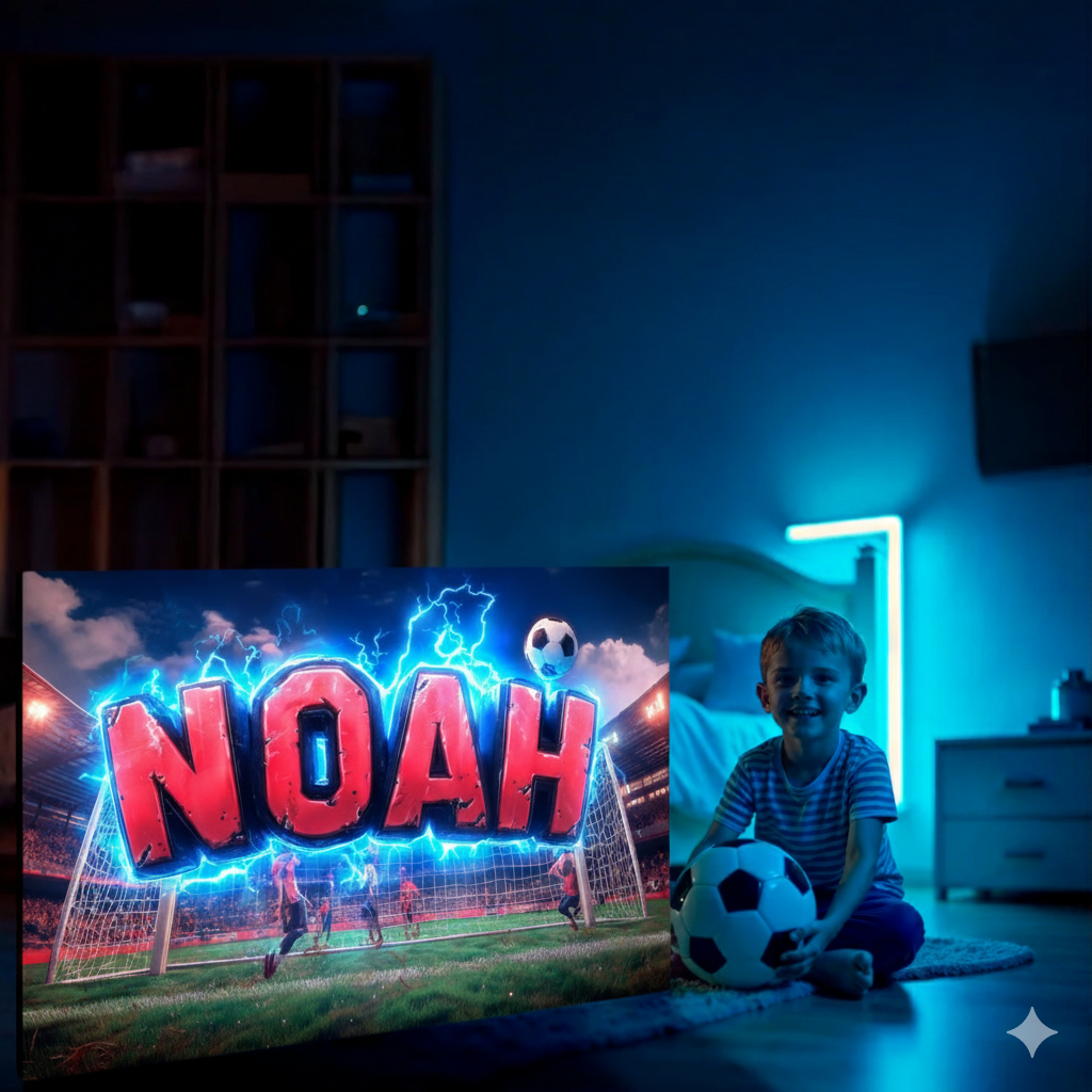 Kunst für Kinds | Bild mit Name im Graffitistyle