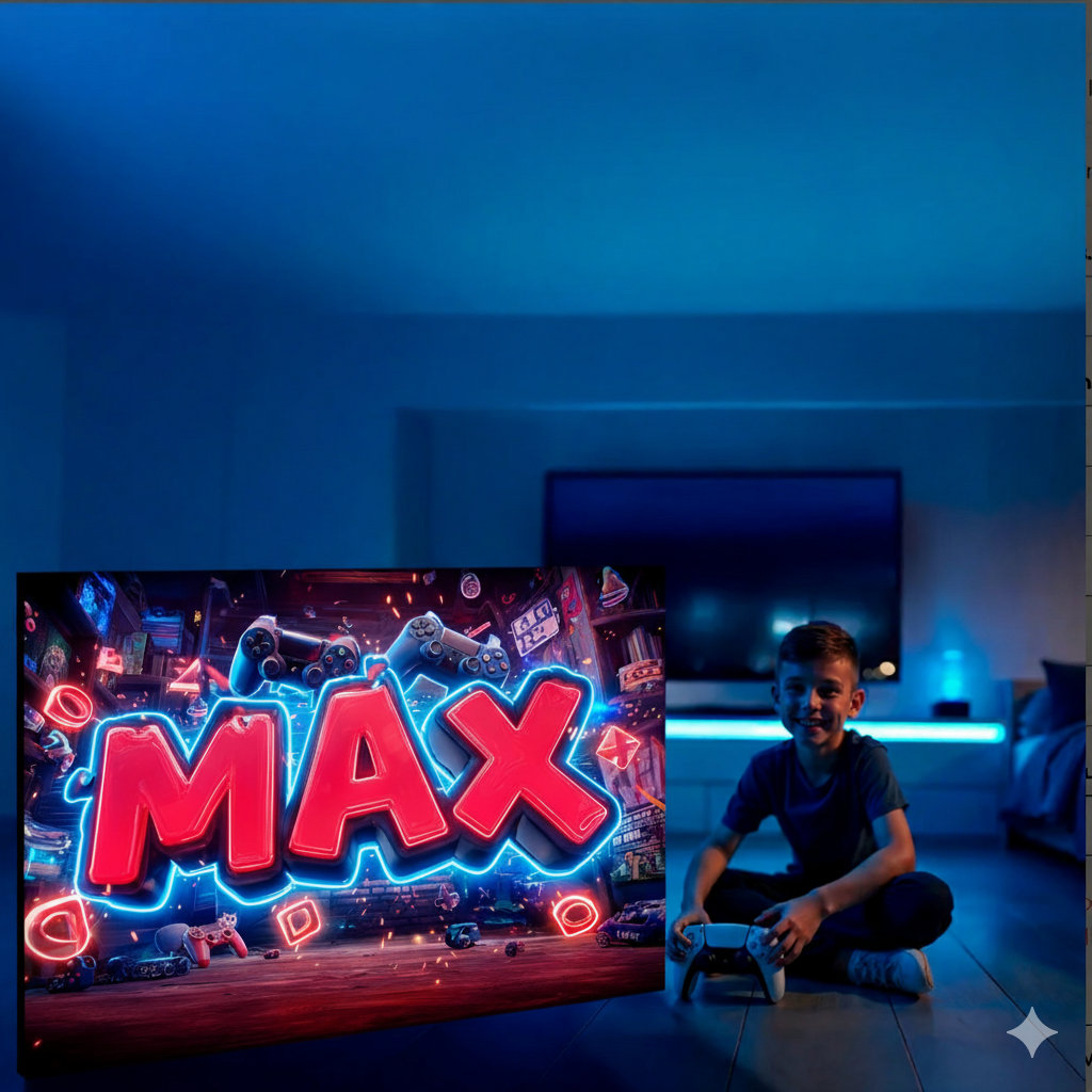 Kunst für Kinds | Bild mit Name im Graffitistyle