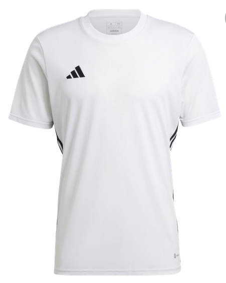 Schlichtes Adidas Kinder-T-Shirt – Vorderansicht in Weiß
