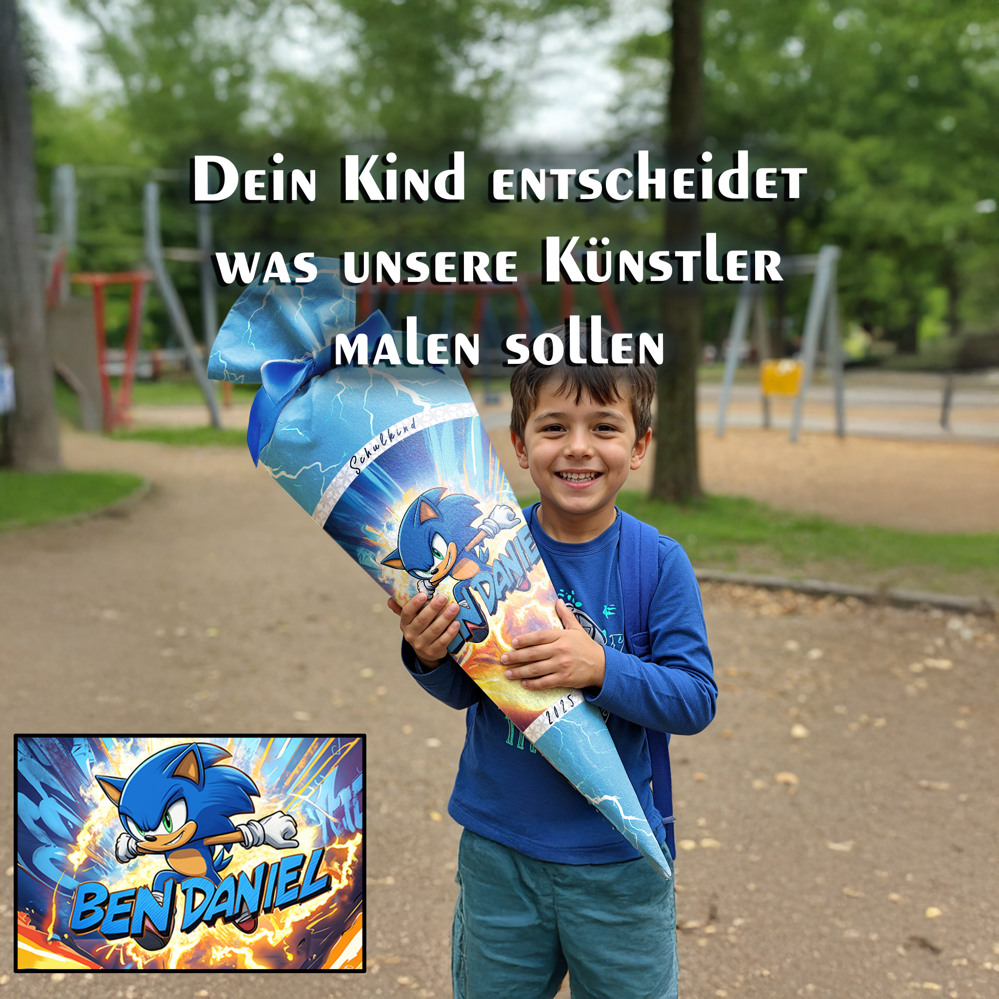 Personalisierte Schultüte Super Sonic