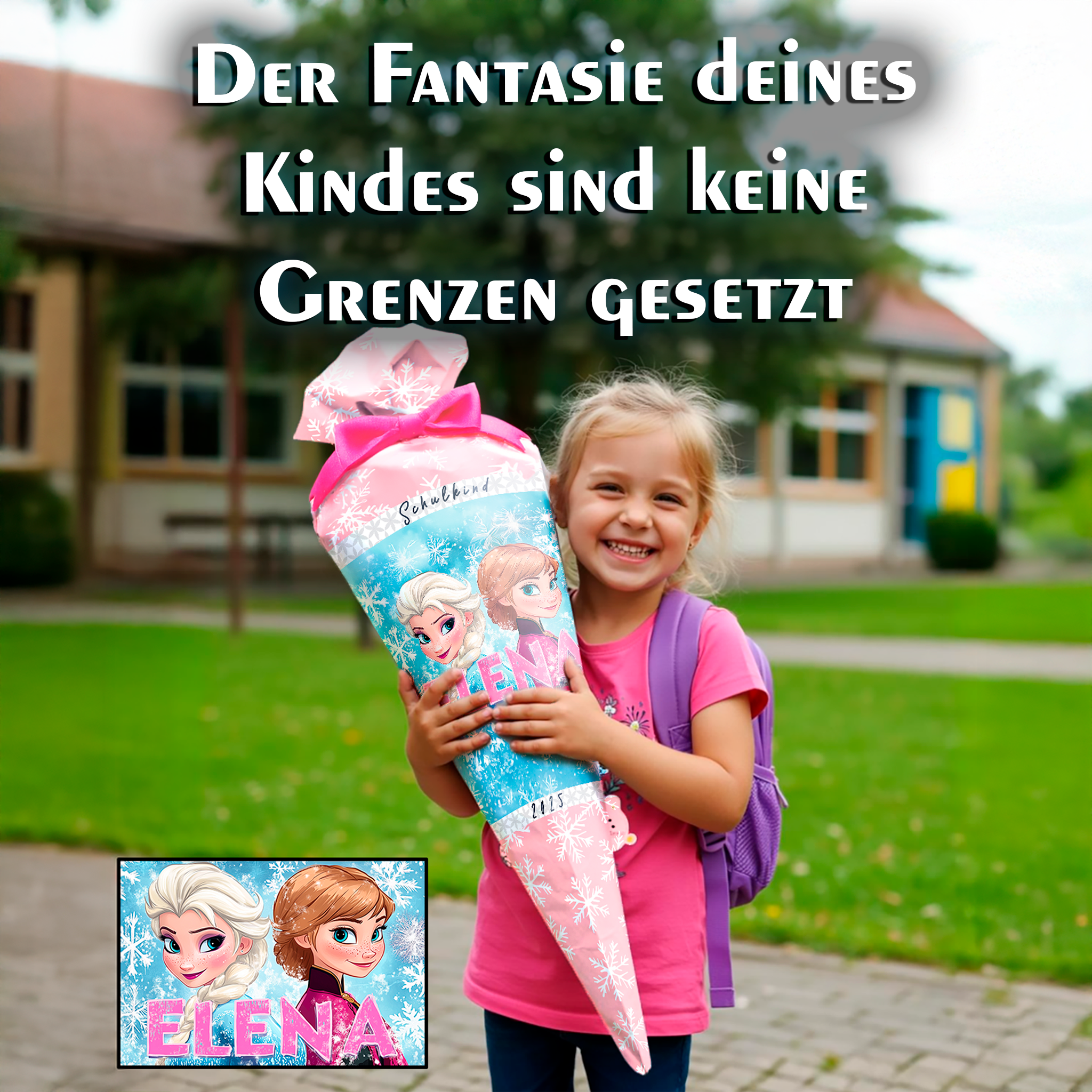 Personalisierte Schultüte Eisprinzessin