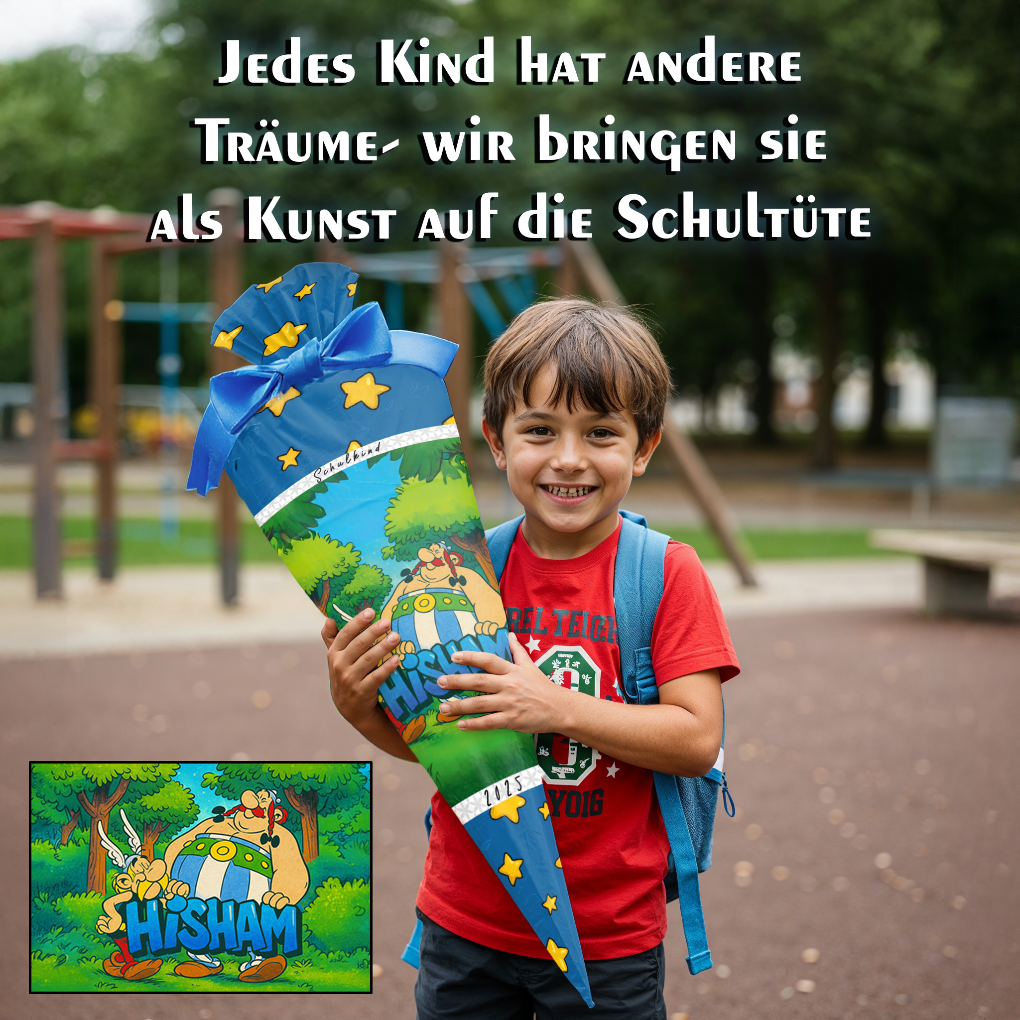 Personalisierte Schultüte Asterix und Obelix