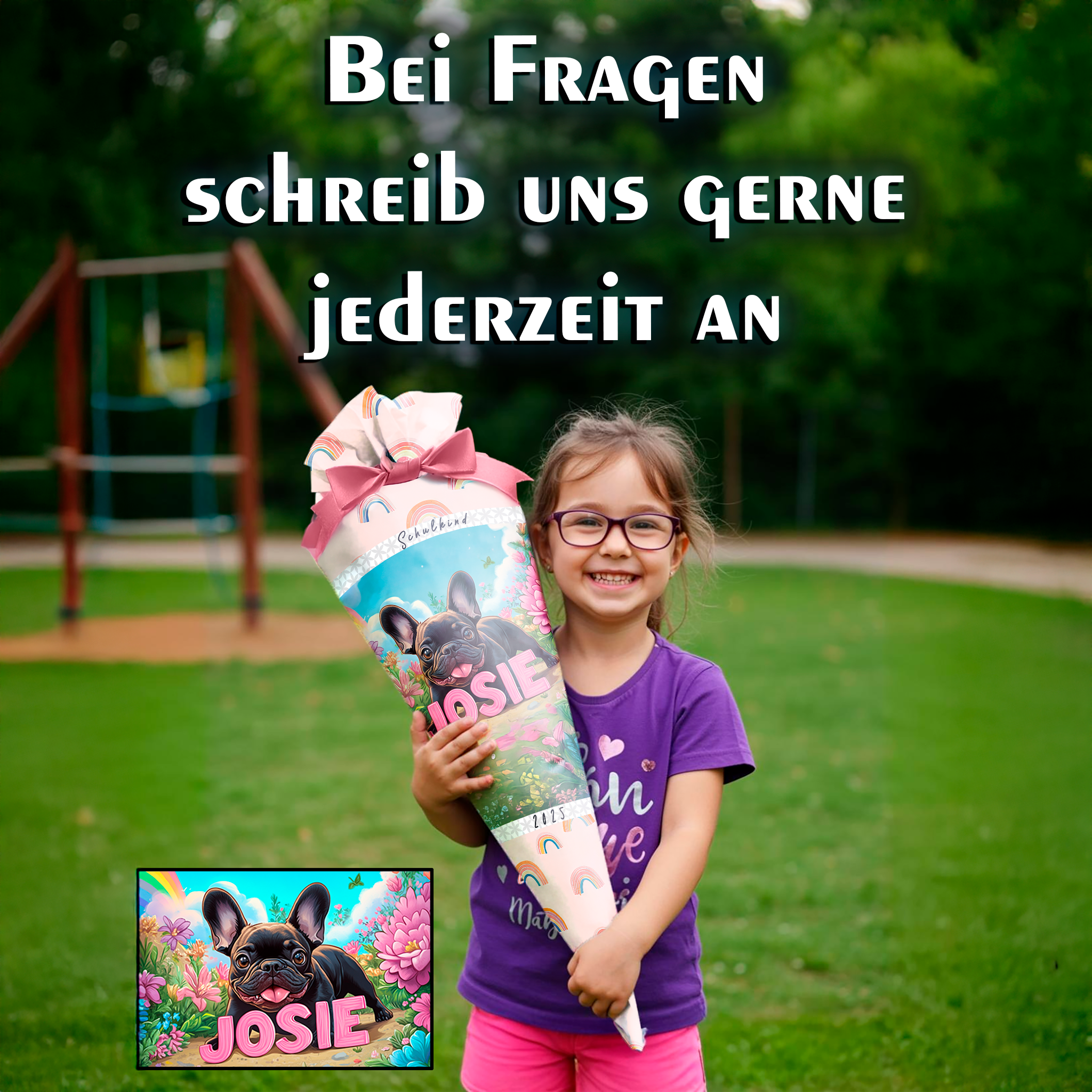 Personalisierte Schultüte French Bulldog