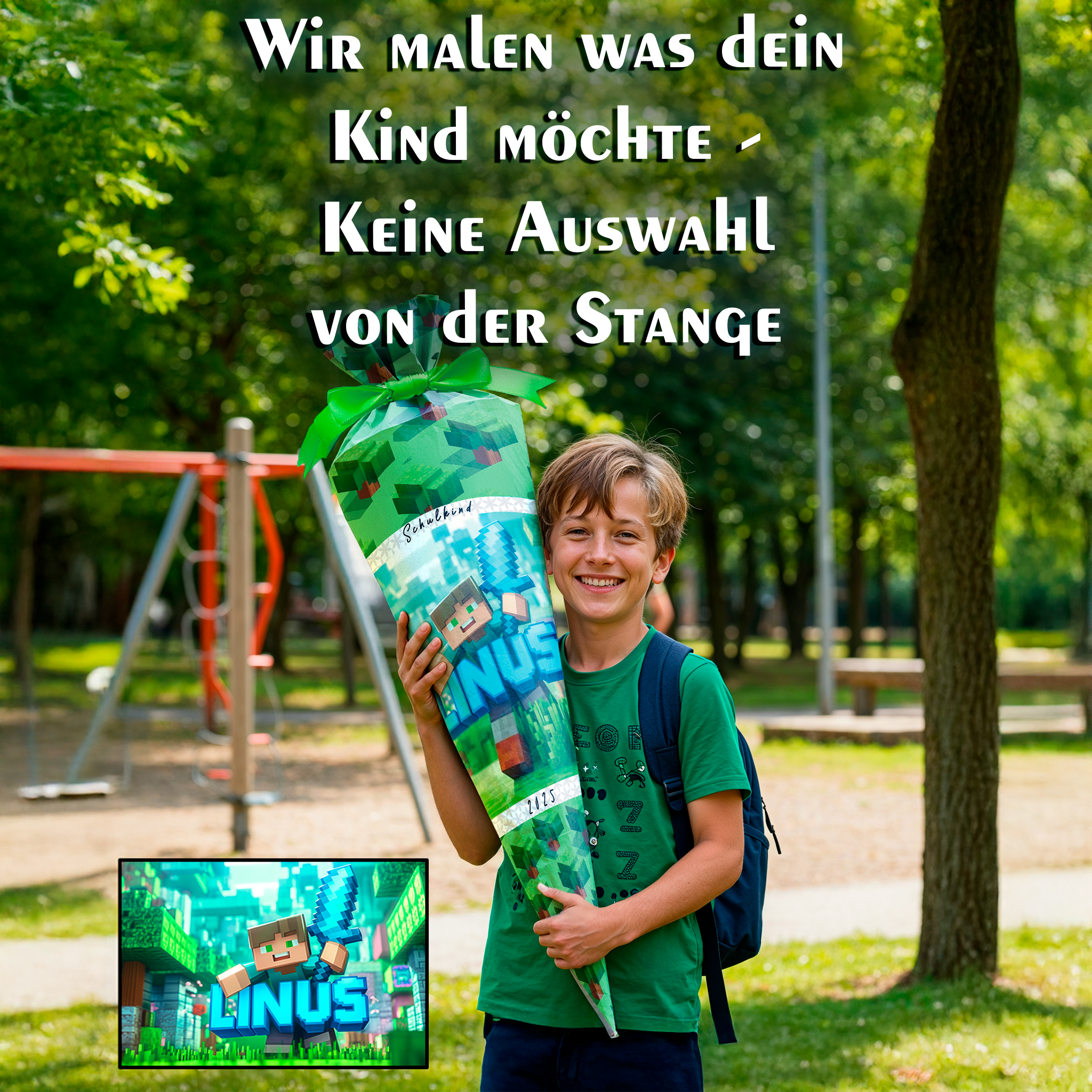 Personalisierte Schultüte Minecraft