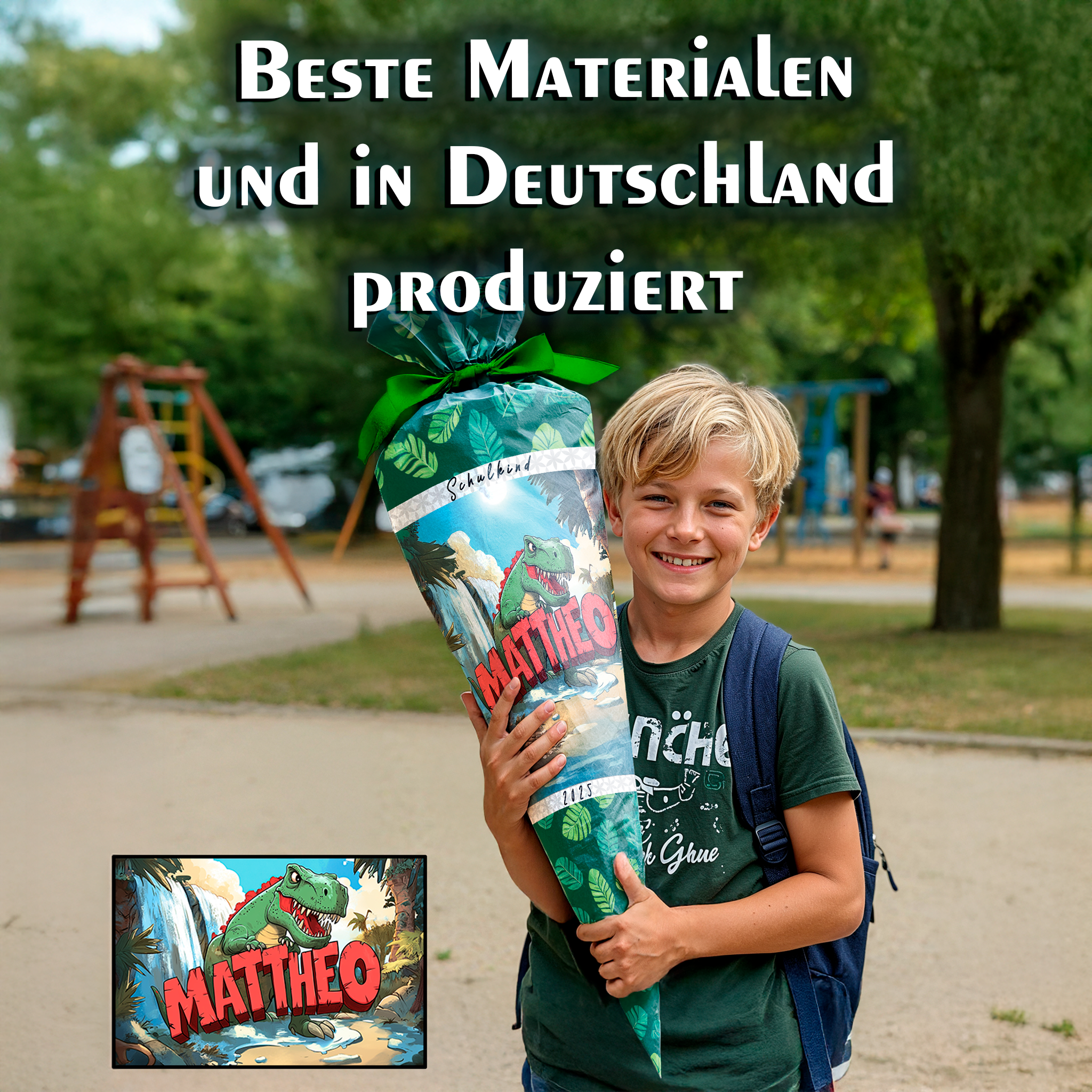 Personalisierte Schultüte Dino