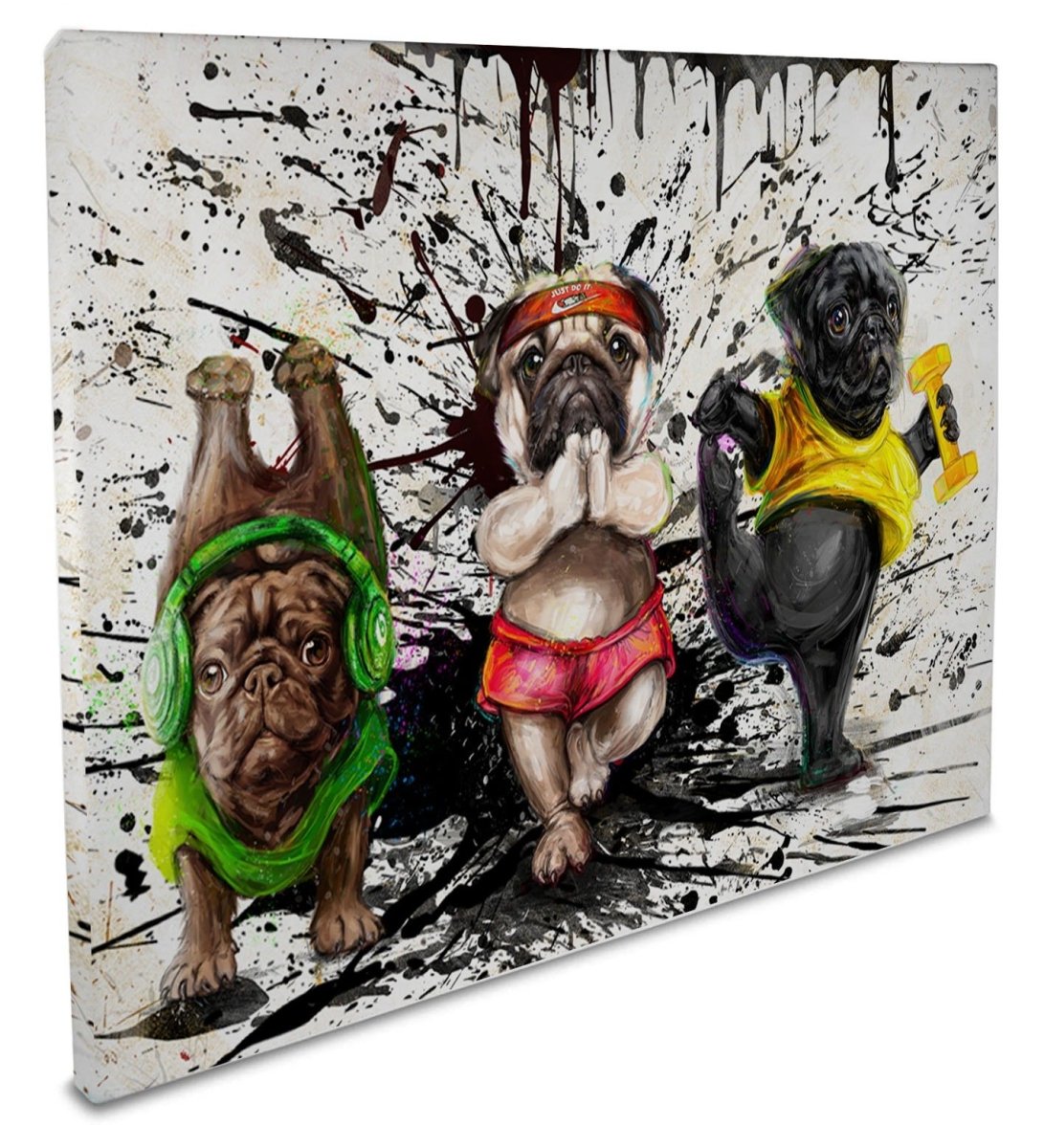 Yoga pugs - 99 PAINTINGS